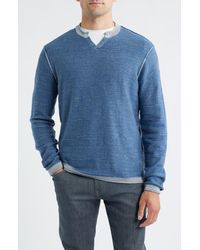 Johnnie-o - Jamesy Cotton Notched Neck Sweater - Lyst