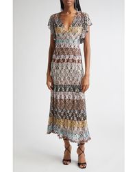 Missoni - Knit Metallic Lace Maxi Dress - Lyst