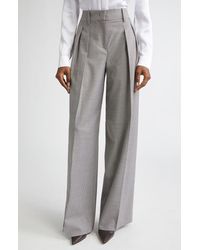 Michael Kors - Pleated Houndstooth Slouch Stretch Virgin Wool Trousers - Lyst