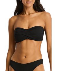 Sea Level - Essentials Edit Twist Front Bikini Top - Lyst