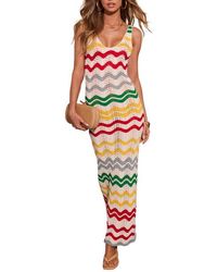 Vici Collection - Gerie Open Stitch Maxi Sweater Dress - Lyst