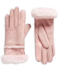 UGG - ugg(r) Seamed Touchscreen Compatible Genuine Shearling Gloves - Lyst