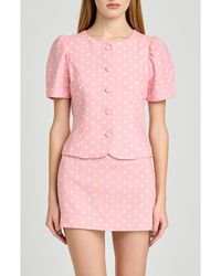 Wayf - Blair Polka Dot Button-Up Top - Lyst