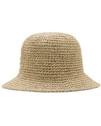 Mango - Metallic Straw Bucket Hat - Lyst