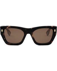 Fendi - The Roma 63mm Rectangular Sunglasses - Lyst