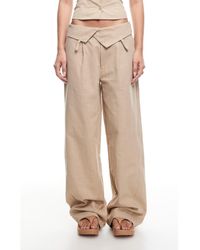 Lioness - Flourish Foldover Wide Leg Pants - Lyst