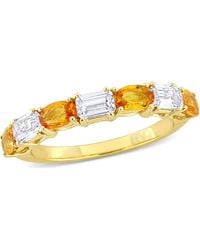 Julianna B - Sapphire & Sapphire Semi-Eternity Ring 14K - Lyst