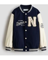 H&M - Appliquéd Baseball Jacket - Lyst