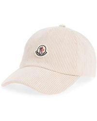Moncler - Logo Patch Corduroy Baseball Cap - Lyst