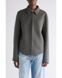 Acne Studios - Wool & Cashmere Felt Shirt Jacket - Lyst