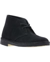 clarks desert boots black women