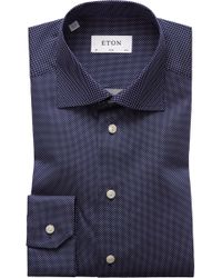 Eton of Sweden Men's Slim-fit Dot Dress Shirt - Black