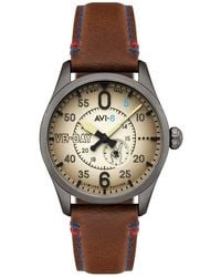 AVI-8 - Spitfire Type 300 Automatic Ve-Day 80Th Anniversary Limited Edition Leather Strap Watch, 41Mm - Lyst