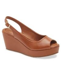 BOTTER - Slingback Peep Toe Wedge - Lyst