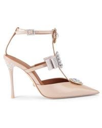 Kurt Geiger - Bow Ankle Strap Pointed Toe Gladiator Pump - Lyst