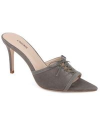 L'Agence - Thames Ii Lace Up Pointed Toe Leather Mule - Lyst