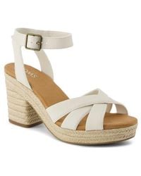 TOMS - Majorca Ankle Strap Platform Sandal - Lyst