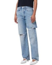 Agolde - Amryn Double Layer Ripped Straight Leg Jeans - Lyst