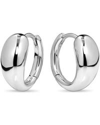 DEVATA - Teardrop Hoop Earrings - Lyst