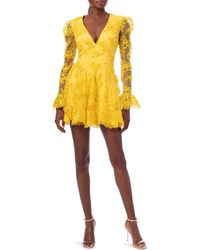 HELSI - Lily Sequin & Lace Long Sleeve Minidress - Lyst