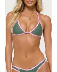 Edikted - Dina Contrast Triangle Bikini Top - Lyst