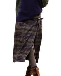 Celtic & Co. - Midi Celt Kilt Plaid Skirt - Lyst