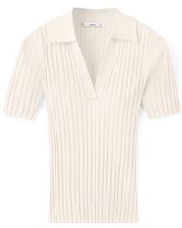 Mango - V-Neck Rib Sweater - Lyst