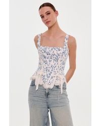 Milla - Corset On Straps With Bows And Ribbon Lacing - Lyst