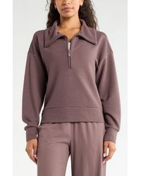 Zella - Ottoman Half Zip Pullover - Lyst