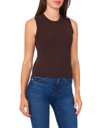 Halogen® - Cable Stitch Cotton Sweater Tank - Lyst