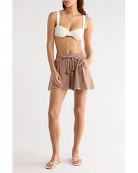 Elan - Flowy Cotton Cover-Up Skort - Lyst