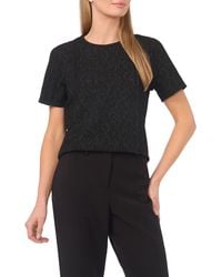 Halogen® - Pintuck Crepe Knit Jacquard Top - Lyst