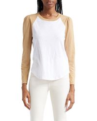 Veronica Beard - Mason Colorblock Long Sleeve Cotton Baseball T-shirt - Lyst
