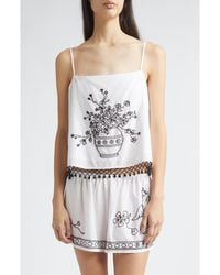 Bode - Beaded Rosebloom Tank - Lyst