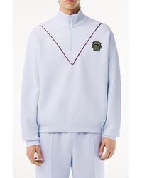 Lacoste - Loose Fit Quarter Zip Pullover - Lyst