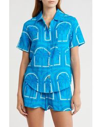 Kilo Brava - Print Cotton Short Pajamas - Lyst
