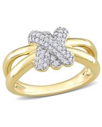 Julianna B - Diamond Love Knot Split-Shank Ring 14K - Lyst