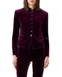 Akris - Deva Fitted Velvet Neoprene Jacket - Lyst