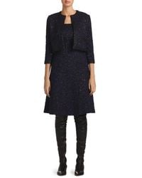 St. John - Sequin Leopard Jacquard Crop Jacket - Lyst