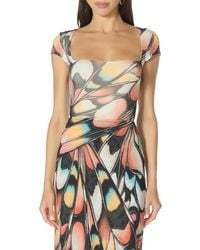 AFRM - Square Neck Cap Sleeve Top - Lyst