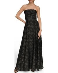 Donna Karan - Ruched Metallic Strapless Gown - Lyst