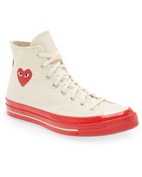 COMME DES GARÇONS PLAY - X Converse Chuck Taylor® Hidden Heart Red Sole High Top Sneaker - Lyst