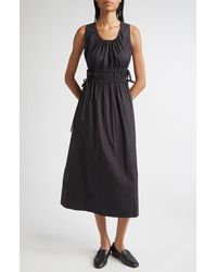 Lafayette 148 New York - Sleeveless Gathered-Waist Midi Dress - Lyst