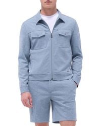 Bugatchi - Soft Touch Zip Knit Shirt Jacket - Lyst