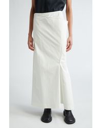 Commission - Creased Cotton & Nylon Maxi Skirt - Lyst
