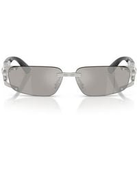 Versace - 59Mm Rectangular Sunglasses - Lyst