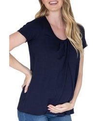 ANGEL MATERNITY - Petal Front Maternity/Nursing Top - Lyst