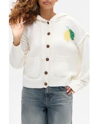 BDG - Limoncello Button-Up Graphic Hoodie Cardigan - Lyst