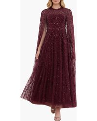 Needle & Thread - Heart Lattice Cape Ankle Gown - Lyst