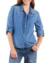 Billy T - Meadow Chambray Button-Up Shirt - Lyst